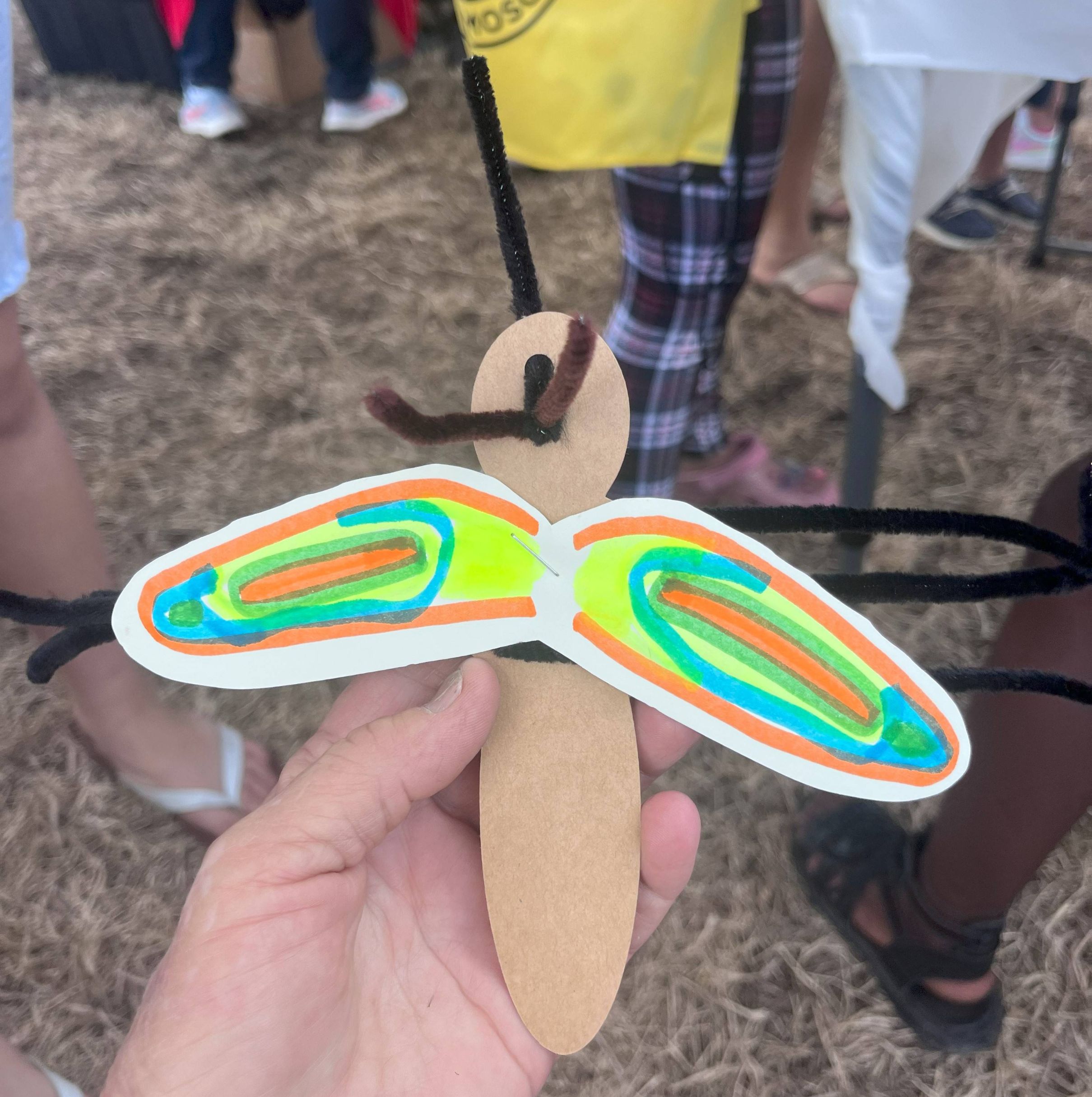 rainbow paper mosquito craft